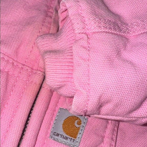Carhartt Baby Girl Barbie Pink Shearling Lined Jacket 6 (Months) - Picture 5 of 8